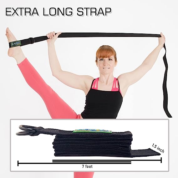 Aura Strap Belt for Stretching, Yoga, Pilates, Physical Therapy