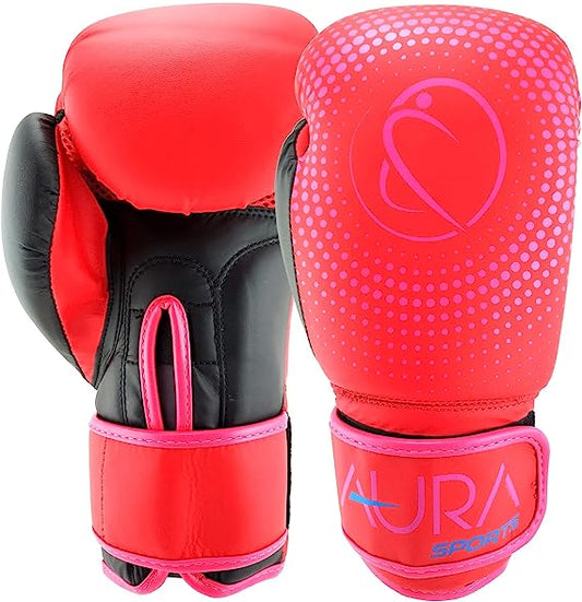 Aura Boxing Training Gloves Men and Women for Sparring, Muay Thai, MMA, Kickboxing, Punching Bag and Mitt Work [8oz]