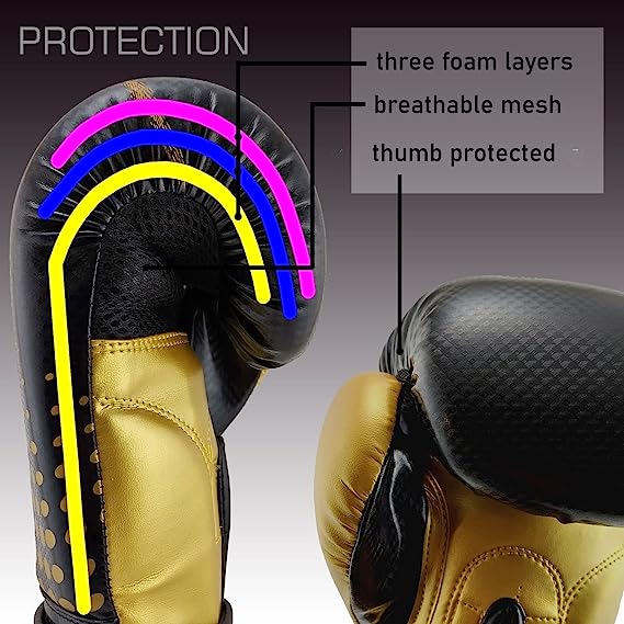 Aura Boxing Training Gloves Men and Women for Sparring, Muay Thai, MMA, Kickboxing, Punching Bag and Mitt Work