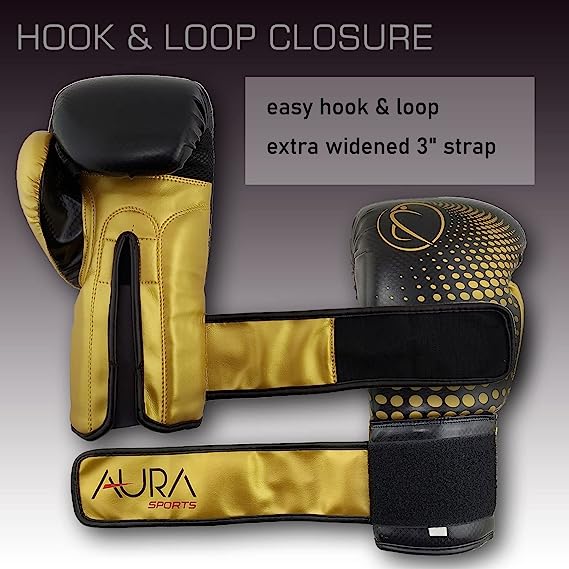 Aura Boxing Training Gloves Men and Women for Sparring, Muay Thai, MMA, Kickboxing, Punching Bag and Mitt Work