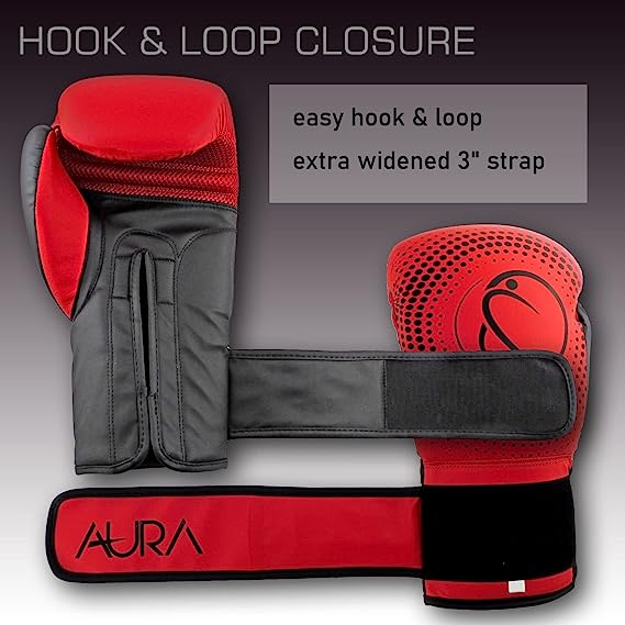 Aura Boxing Training Gloves Men and Women for Sparring, Muay Thai, MMA, Kickboxing, Punching Bag and Mitt Work